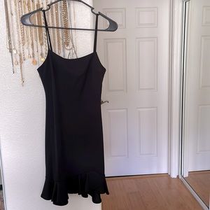 NWOT Blue Blush ruffle little black dress